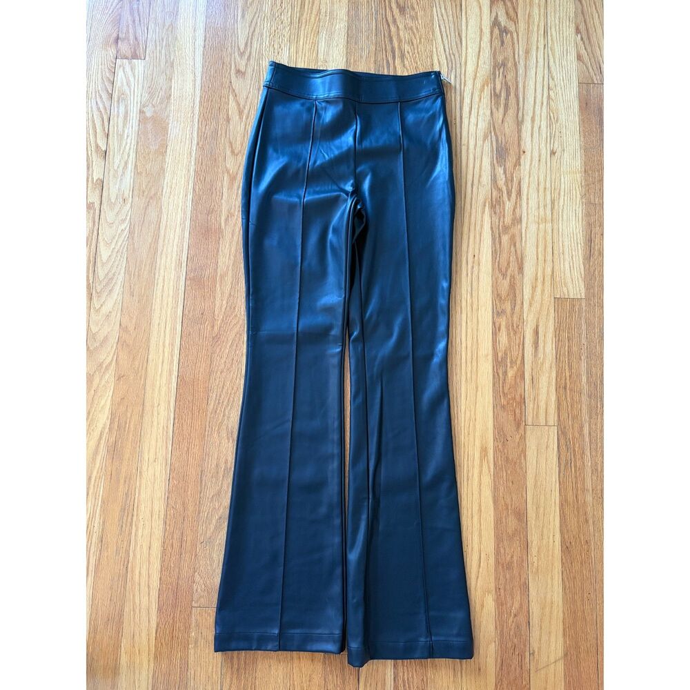 LOFT Black Faux Leather Pants